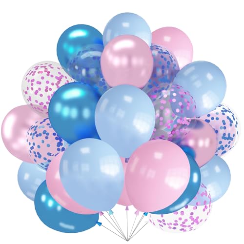 Luftballons in Metallic-Rosa und Blau von DOOFE