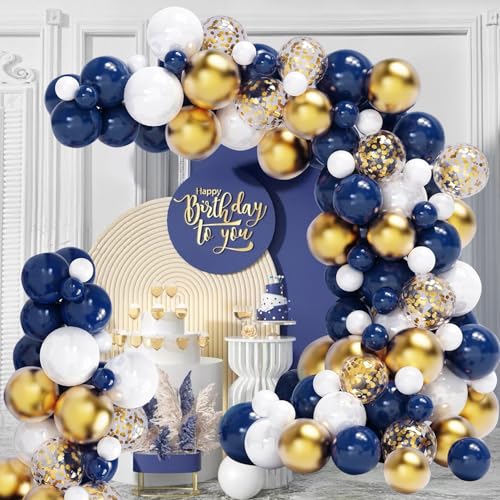 Navy Blue Gold Balloon Arch Kit Navy Blue Gold Balloon Arch Kit von DOOFE