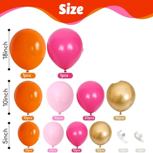Orange Rose Ballons Bogen Kit Orange Rose Ballons Bogen Kit von DOOFE