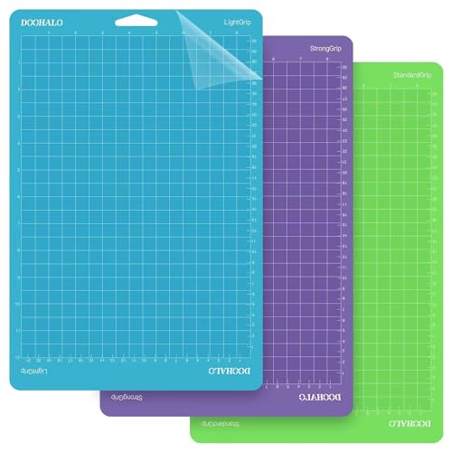 DOOHALO Schneidematte für Cricut Joy Xtra, 3er-Pack, Ersatz-Sortiment, Standardgriff, leichter Griff, starker Griff, selbstklebende Schnittmatten DOOHALO Schneidematte für Cricut Joy Xtra, 3er-Pack, Ersatz-Sortiment, Standardgriff, leichter Griff, starker Griff, selbstklebende Schnittmatten von DOOHALO