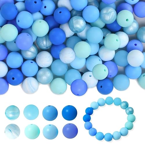 Silikonperlen für Schlüsselanhänger, rund, polygonale Gummiperlen, lose Silikonperlen für selbstgemachte Halsketten, Armbänder, 15 mm, 80 Stück Silikonperlen für Schlüsselanhänger, rund, polygonale Gummiperlen, lose Silikonperlen für selbstgemachte Halsketten, Armbänder, 15 mm, 80 Stück von DOOPP