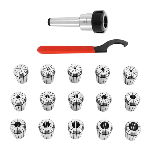 DOPBENT 15Pcs ER32 Spannbuchsenset, 1-20 mm Federspannzangen, C Haken und MT3 ER32 M12 Spannzangenfutter, zum Fräsen, Bohren und Gewindeschneiden DOPBENT 15Pcs ER32 Spannbuchsenset, 1-20 mm Federspannzangen, C Haken und MT3 ER32 M12 Spannzangenfutter, zum Fräsen, Bohren und Gewindeschneiden von DOPBENT