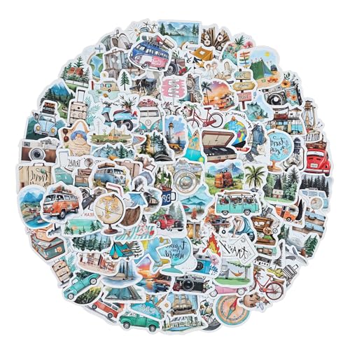 DOPENSPI 100 Stück Reiseaufkleber, Reise Scrapbooking Aufkleber Mini Größe Travel Stickers Journaling Decorate Zubehör für Notizbuch, Wasserflaschenalbum, Laptop, Fotoalbum DOPENSPI 100 Stück Reiseaufkleber, Reise Scrapbooking Aufkleber Mini Größe Travel Stickers Journaling Decorate Zubehör für Notizbuch, Wasserflaschenalbum, Laptop, Fotoalbum von DOPENSPI