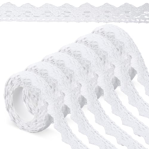 DOPENSPI 6 Rollen Bordüre Selbstklebend Spitzenband, 10,8m Vintage Spitzenband weiß Spitze Dekoband Spitzenborte weiß Stoffband Selbstklebend für Hochzeit Basteln DIY Scrapbooking Handwerk Dekoration DOPENSPI 6 Rollen Bordüre Selbstklebend Spitzenband, 10,8m Vintage Spitzenband weiß Spitze Dekoband Spitzenborte weiß Stoffband Selbstklebend für Hochzeit Basteln DIY Scrapbooking Handwerk Dekoration von DOPENSPI