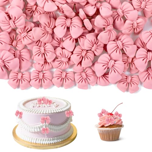 DOPENSPI 64 Stück 2 Stile und Größen Cupcake-Topper mit rosa Schleifenicht essbar Cupcake-Topper mit Schleife, süße rosa Schleife, Kuchendekoration für Hochzeit Party Geburtstag Dusche DOPENSPI 64 Stück 2 Stile und Größen Cupcake-Topper mit rosa Schleifenicht essbar Cupcake-Topper mit Schleife, süße rosa Schleife, Kuchendekoration für Hochzeit Party Geburtstag Dusche von DOPENSPI