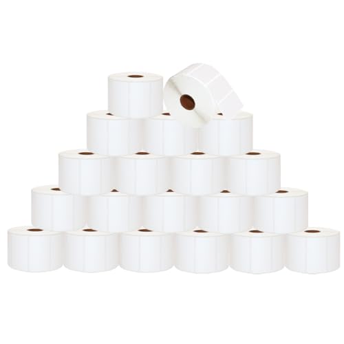 20 Rollen DOREE White Direct Thermoetiketten 57 x 32 mm für Zebra GK420D, GX420D, GK420T Thermodruck, 300 Etiketten pro Rolle, Kern 25 mm, 3000 Etiketten (20 Rolls LZ-57 * 32 * 25) von Doree