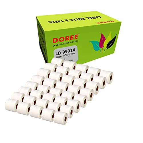 DOREE 99014 S0722430 Adress-Etiketten, 54x101 mm, 220 Etiketten pro Rolle, kompatibel mit Dymo LabelWriter 4XL 450 400 330 320 310 (40 Packungen) von Doree