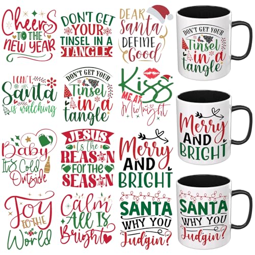 Dorsbaby 12 Blatt Zitate UV DTF Cup Wrap (Favorite Christmas) von DORSBABY