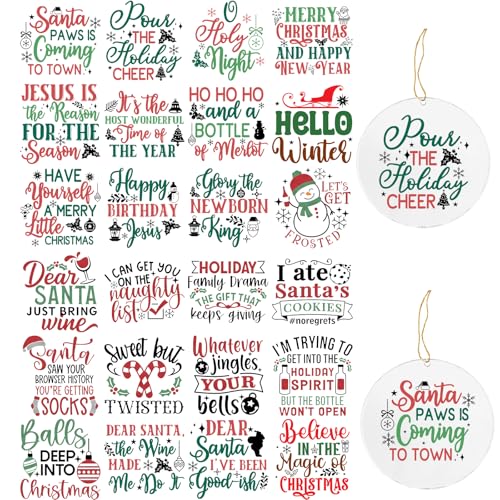 Dorsbaby 24 Blatt Weihnachtsanhänger Transferpapier (Dear Christmas) von DORSBABY