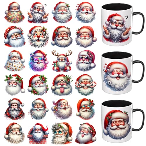 Dorsbaby 24 Blatt Weihnachtsmann UV DTF Cup Wrap (naughty) von DORSBABY