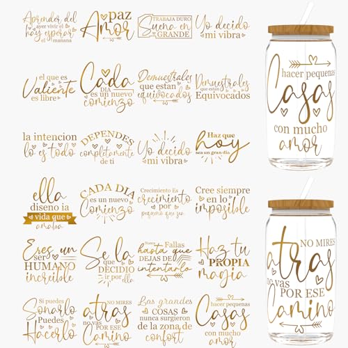 Dorsbaby 24 goldene Motivationszitate UV DTF Cup Wrap, UV DTF Cup Wraps für 473 ml, Gläser, Tische, Stühle, Computer, hochviskoses UV-DTF-Transferpapier Dorsbaby 24 goldene Motivationszitate UV DTF Cup Wrap, UV DTF Cup Wraps für 473 ml, Gläser, Tische, Stühle, Computer, hochviskoses UV-DTF-Transferpapier von DORSBABY
