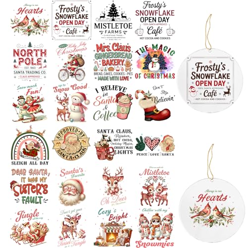 Dorsbaby 48 Blatt Transferpapier für Weihnachtsanhänger (Retro-Bundle) von DORSBABY