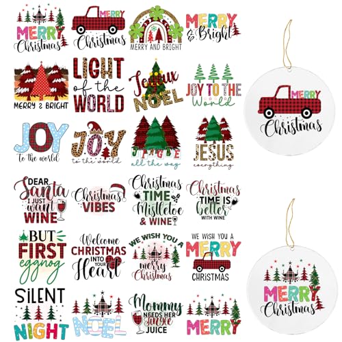 Dorsbaby 48 Blatt Transferpapier für Weihnachtsanhänger (Retro-Zitate) von DORSBABY