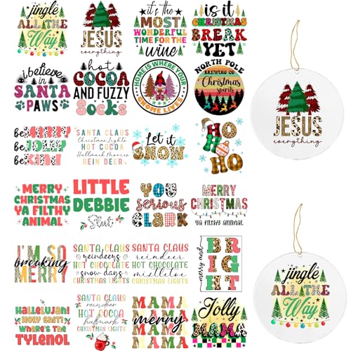 Dorsbaby 48 Blatt Transferpapier für Weihnachtsanhänger (Weihnachtsbündel) von DORSBABY