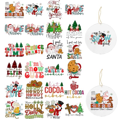 Dorsbaby 48 Blatt Weihnachtsanhänger Transferpapier (Merry Christmas) von DORSBABY