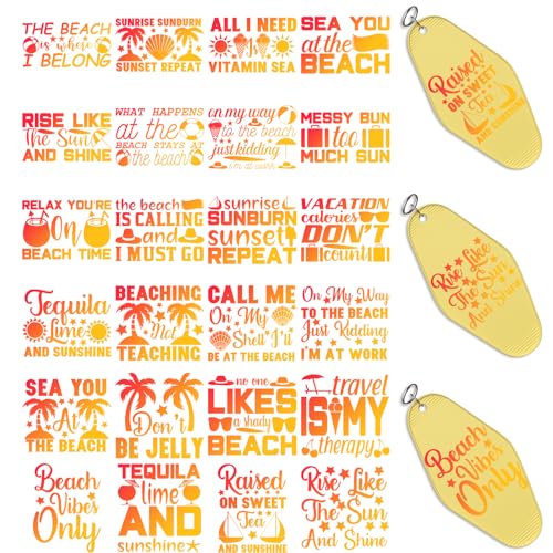 Dorsbaby 48 Stück Sommer-Zitate UV DTF Cup Wrap Transferpapier für Acryl-Schlüsselanhänger, Motel und Hotel-Schlüsselanhänger, Dekoration, hochviskose UV-DTF-Becherfolie Dorsbaby 48 Stück Sommer-Zitate UV DTF Cup Wrap Transferpapier für Acryl-Schlüsselanhänger, Motel und Hotel-Schlüsselanhänger, Dekoration, hochviskose UV-DTF-Becherfolie von DORSBABY