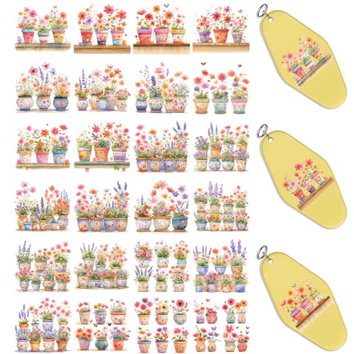 Dorsbaby 48 Stück niedliche skurrile Blumen UV DTF Cup Wrap Transferpapier für Acryl-Schlüsselanhänger, Motel und Hotel-Schlüsselanhänger, Dekoration, hochviskose UV-DTF-Becherfolie Dorsbaby 48 Stück niedliche skurrile Blumen UV DTF Cup Wrap Transferpapier für Acryl-Schlüsselanhänger, Motel und Hotel-Schlüsselanhänger, Dekoration, hochviskose UV-DTF-Becherfolie von DORSBABY