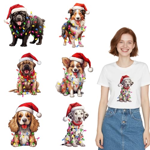 Dorsbaby 6 Bögen Weihnachts-Bügelbilder (Hut Hund) von DORSBABY