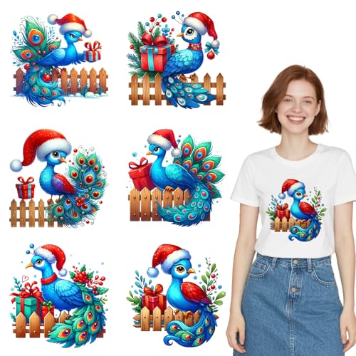 Dorsbaby 6 Bögen Weihnachts-Bügelbilder (Pfau) von DORSBABY