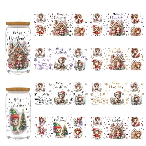 Dorsbaby 8 Blatt UV-DTF-Becher-Wraps für 473 ml (Doll) von DORSBABY
