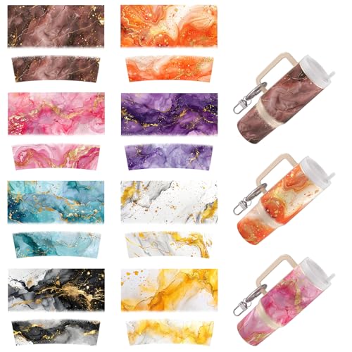 Dorsbaby 8 Stück Scenery UV DTF Cup Wrap Transferpapier für DIY Cup Type Schlüsselanhänger UV DTF Transferpapier für Schlüsselanhänger Persönliches Zubehör Hochviskosität UV DTF Cup Wrap (Muster) von DORSBABY