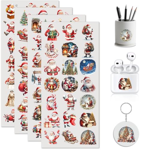 Dorsbaby 84 Blatt Santa Claus Rubbeltransfers zum Basteln (ungezogen) von DORSBABY