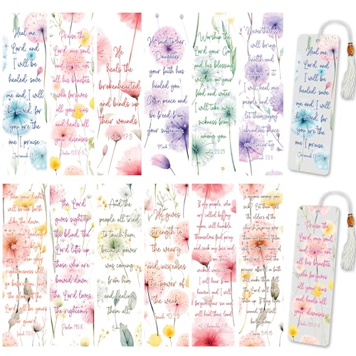 Dorsbaby UV-DTF-Becherfolie für Acryl-Lesezeichen, einfache Anwendung, UV-DTF-Transferpapier zum Personalisieren von Büchern, Tagebüchern und mehr, Lesezeichen zum Lesen (Heilende Bibelversen), 24 von DORSBABY