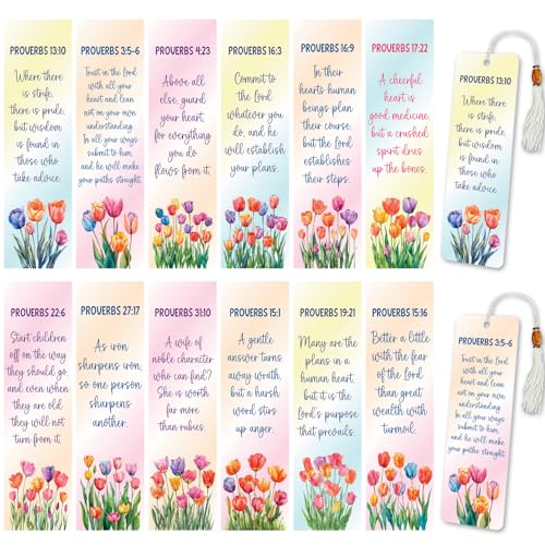 Dorsbaby UV-DTF-Becherfolie für Acryl-Lesezeichen, einfache Anwendung, UV-DTF-Transferpapier zum Personalisieren von Büchern, Tagebüchern und mehr, Lesezeichen zum Lesen (biblische Sätze), 24 Stück von DORSBABY