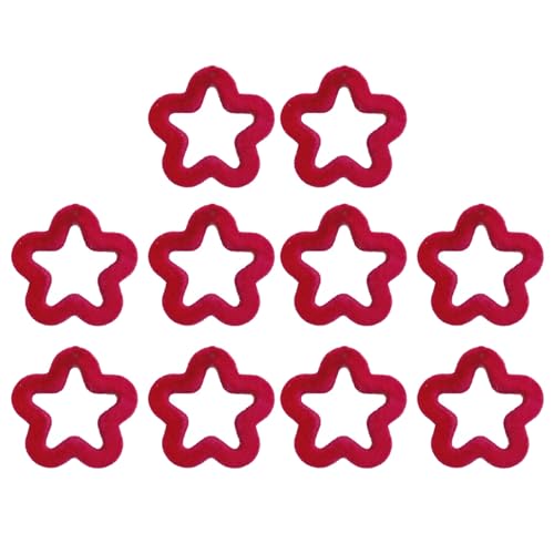 10 Stück hohle fünfzackige Sternperlen, Freundschafts-Perlen, Acryl-Perlen-Set, Schmuckzubehör für Frauen, hohl, fünfzackige Sternperlen von DOSERTY