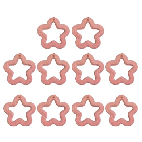10 Stück hohle fünfzackige Sternperlen, Freundschafts-Perlen, Acryl-Perlen-Set, Schmuckzubehör für Frauen, hohl, fünfzackige Sternperlen von DOSERTY