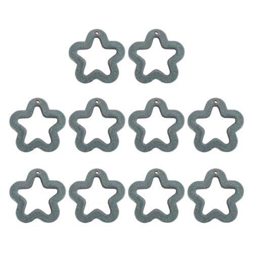 10 Stück hohle fünfzackige Sternperlen, Freundschafts-Perlen, Acryl-Perlen-Set, Schmuckzubehör für Frauen, hohl, fünfzackige Sternperlen von DOSERTY