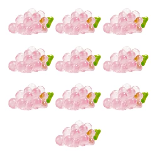 10 Stück leuchtende Trauben, Obstperlen, kleine Kunstharz-Trauben, Obst-Miniaturen für Schlüsselanhänger, Schmuckherstellung und Bastelprojekte, Scrapbooking, Verzierung 10 Stück leuchtende Trauben, Obstperlen, kleine Kunstharz-Trauben, Obst-Miniaturen für Schlüsselanhänger, Schmuckherstellung und Bastelprojekte, Scrapbooking, Verzierung von DOSERTY