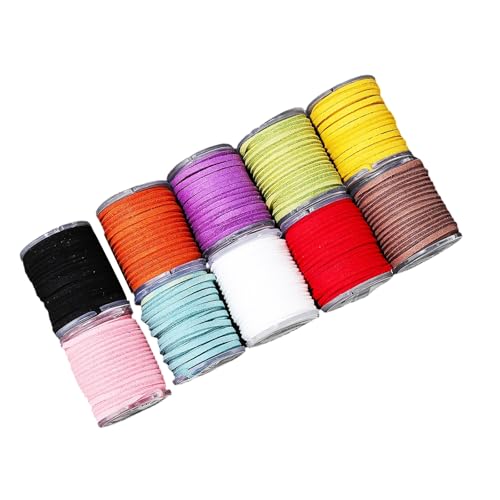 10 farbige, dehnbare Perlenfäden, hautfreundliche Schmuckschnur für Halsketten, Armbänder und Kunsthandwerk, Schmuckkordel von DOSERTY