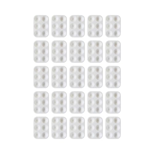 20 Stück Farbpalette, Aquarell-Malpalette, 6 Fächer, zum Mischen von Acryl- und Ölmalerei 20 Stück Farbpalette, Aquarell-Malpalette, 6 Fächer, zum Mischen von Acryl- und Ölmalerei von DOSERTY