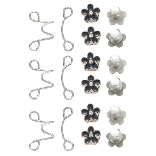 3 Paar Blumen Obst geformte Jeans Taille Knopf Verstellbare Hosen Taillenspanner Tier Jeans Knopf für Jeans Hosen Praktische Bundlösung von DOSERTY