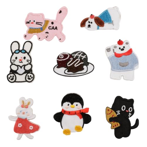 8 PCs Hunde Auf/Eisen Auf Flecken Cartoon Katzen Bestickte Flecken Kaninchen Nähflecken Für Rucksäcke Dekorationen Nähen 8 PCs Hunde Auf/Eisen Auf Flecken Cartoon Katzen Bestickte Flecken Kaninchen Nähflecken Für Rucksäcke Dekorationen Nähen von DOSERTY