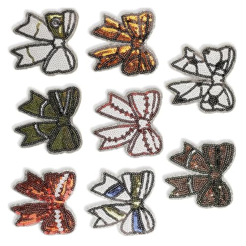 8 PCs Pailletten Bowknot Bestickte Flecken Eisen Auf Flecken Reparaturflecken Bögen Nähflecken Für Jeans Kleidertasche 8 PCs Pailletten Bowknot Bestickte Flecken Eisen Auf Flecken Reparaturflecken Bögen Nähflecken Für Jeans Kleidertasche von DOSERTY