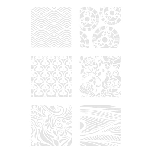 Blumenschablonen mit Aushöhlung, Malschablonen, Schmetterling, Zeichnen, Zweige, Vorlagen für Wandmalerei, ausgehöhlte Blumen, Schmetterling, Tagebuch, 6 Stück Blumenschablonen mit Aushöhlung, Malschablonen, Schmetterling, Zeichnen, Zweige, Vorlagen für Wandmalerei, ausgehöhlte Blumen, Schmetterling, Tagebuch, 6 Stück von DOSERTY