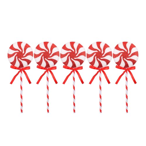 Bunte Zuckerstangen, Weihnachtsverzierung, Weihnachtsdekoration, Zuckerstangen, Dekoration für Festivals, Vergnügen, Familie, Feiertage von DOSERTY