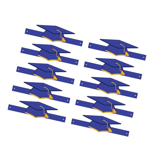 DOSERTY 10 Stück Abschlusskronen mit Quasten für Kindergarten-Zeremonien, einfach zu montieren, Kopfbedeckung, Ornament, Foto-Dekoration von DOSERTY