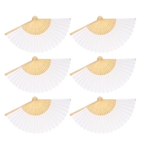DOSERTY 6 Teilige Mehrfarbige Handheld Kühlfans Set Künstlerische Handwerksmalerei Weddings Partyzubehör Faltbare Handfans DOSERTY 6 Teilige Mehrfarbige Handheld Kühlfans Set Künstlerische Handwerksmalerei Weddings Partyzubehör Faltbare Handfans von DOSERTY