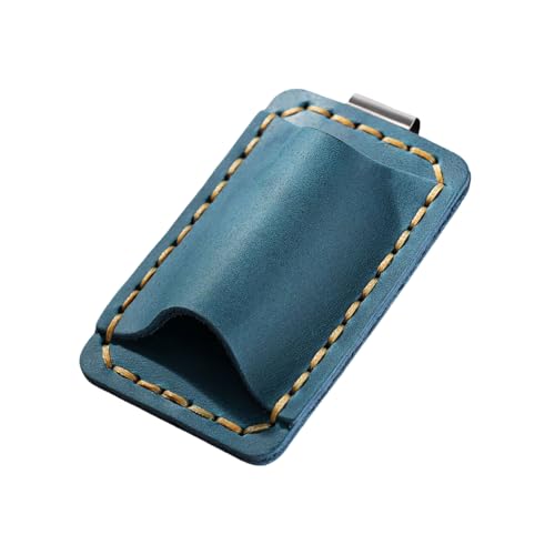 DOSERTY Stifthalter mit Clip, Leder, Stifthalter, Tagebuch, Bleistift, einzelner Schlitz für Tagebuch, Notizbuch, Klemmbrett-Hülle von DOSERTY