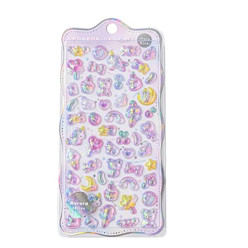 Dekorationen Ästhetischer Aufkleber Relief Sticker Scrapbooking Creative Candy Drop Hand Make Tagebilies Stationery Aufkleber Diary Staplerie Aufkleber von DOSERTY