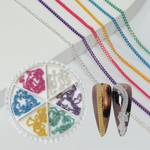Elegante Nagelkette Modische 3D Nägel Kunstdekoration Nägel Für Frauen Und Mädchen von DOSERTY