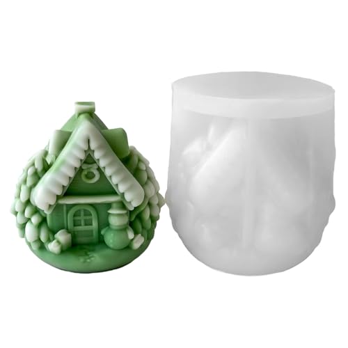 Gießformen für Weihnachtshäuser, Silikon, Ornament, Gips, Epoxidharz, Weihnachtshaus, Silikon, Ornament, Epoxidharz von DOSERTY