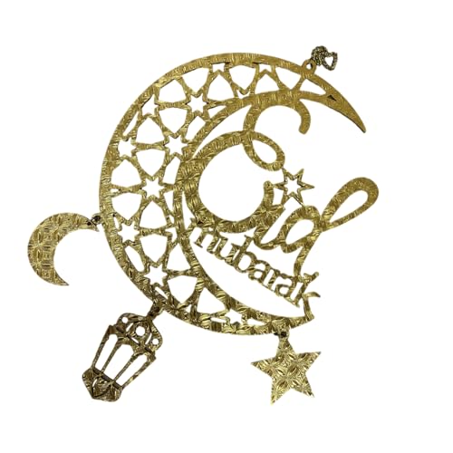 Golden Eid Festival Mondförmiger Holzanhänger Party Dekoration Hängende religiöse Ornament Muslime Partyzubehör Golden Eid Festival Mondförmiger Holzanhänger Party Dekoration Hängende religiöse Ornament Muslime Partyzubehör von DOSERTY