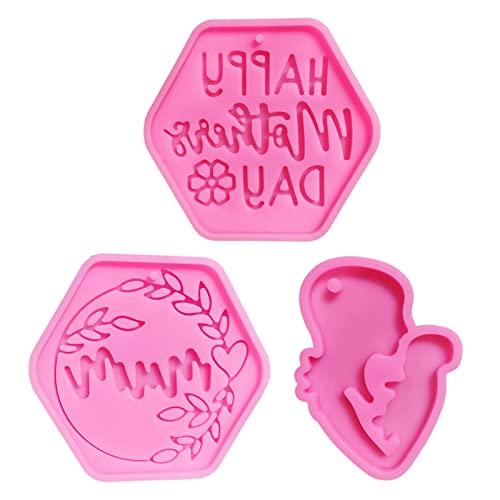 Kreativer Muttertagsanhänger, Kunstharz, Schmuckherstellung, Untersetzer, Schlüsselanhänger, Epoxid-Silikonform, Heimdekoration, Harzgussformen, Muttertags-Anhänger, Schlüsselanhänger von DOSERTY