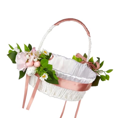 Künstlicher Blumenkorb für Hochzeiten und Jubiläen, perfekt für Bankette und Partyzubehör in zarter Art von DOSERTY