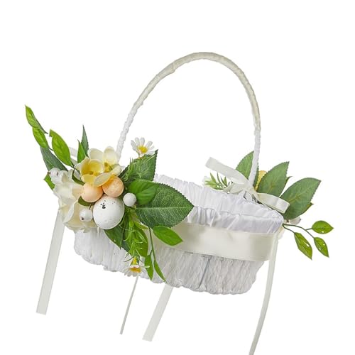 Künstlicher Blumenkorb für Hochzeiten und Jubiläen, perfekt für Bankette und Partyzubehör in zarter Art Künstlicher Blumenkorb für Hochzeiten und Jubiläen, perfekt für Bankette und Partyzubehör in zarter Art von DOSERTY