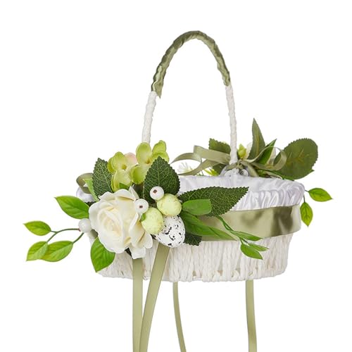 Künstlicher Blumenkorb für Hochzeiten und Jubiläen, perfekt für Bankette und Partyzubehör in zarter Art Künstlicher Blumenkorb für Hochzeiten und Jubiläen, perfekt für Bankette und Partyzubehör in zarter Art von DOSERTY